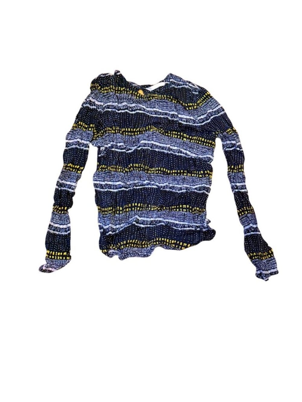 H&M Long Sleeve Black/Yellow Top (AB3)